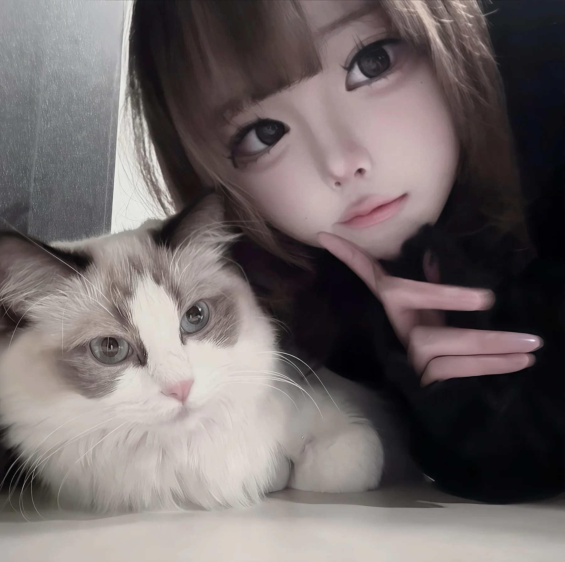 她和猫咪